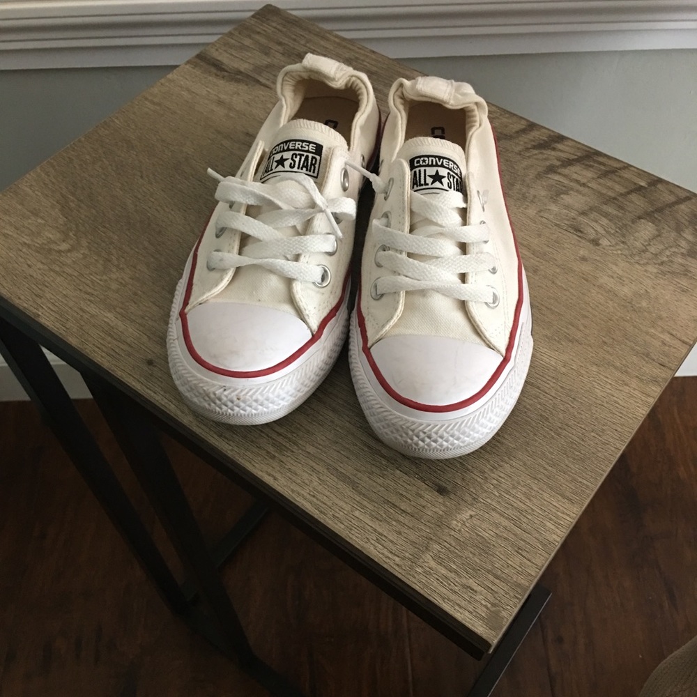 White slip on converse
